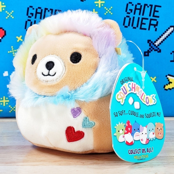 Squishmallow Leonard the Lion 5" UltraSoft Valentine's Day Holiday Plush Toy NWT - Picture 6 of 12